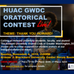 HUAC GWDC Inaugural Oratorical Contest 
