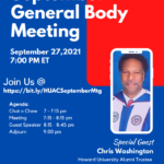 HUAC- GWDC September General Body Meeting