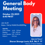 HUAC- GWDC October General Body Meeting